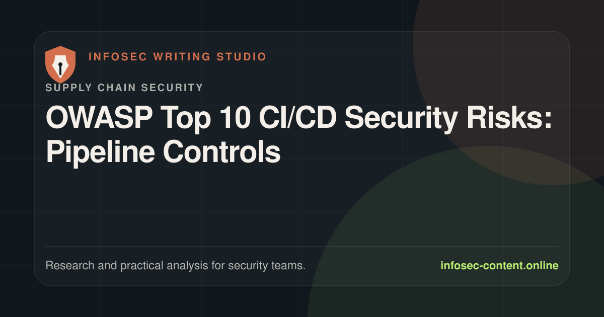 OWASP Top 10 CI/CD Security Risks: Pipeline Controls, Infosec Writing Studio article image